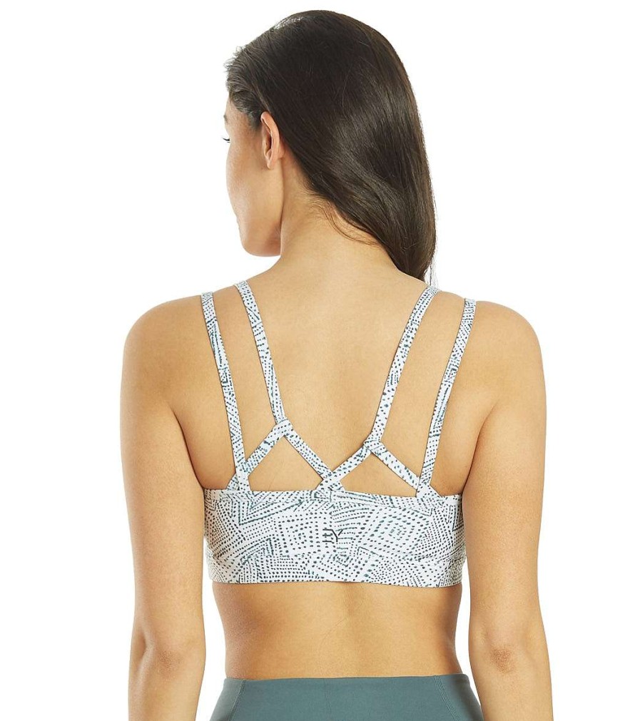 Clothing Everyday Yoga Yoga Sports Bras | Wholesome Tribe Sports Bra White Tribal