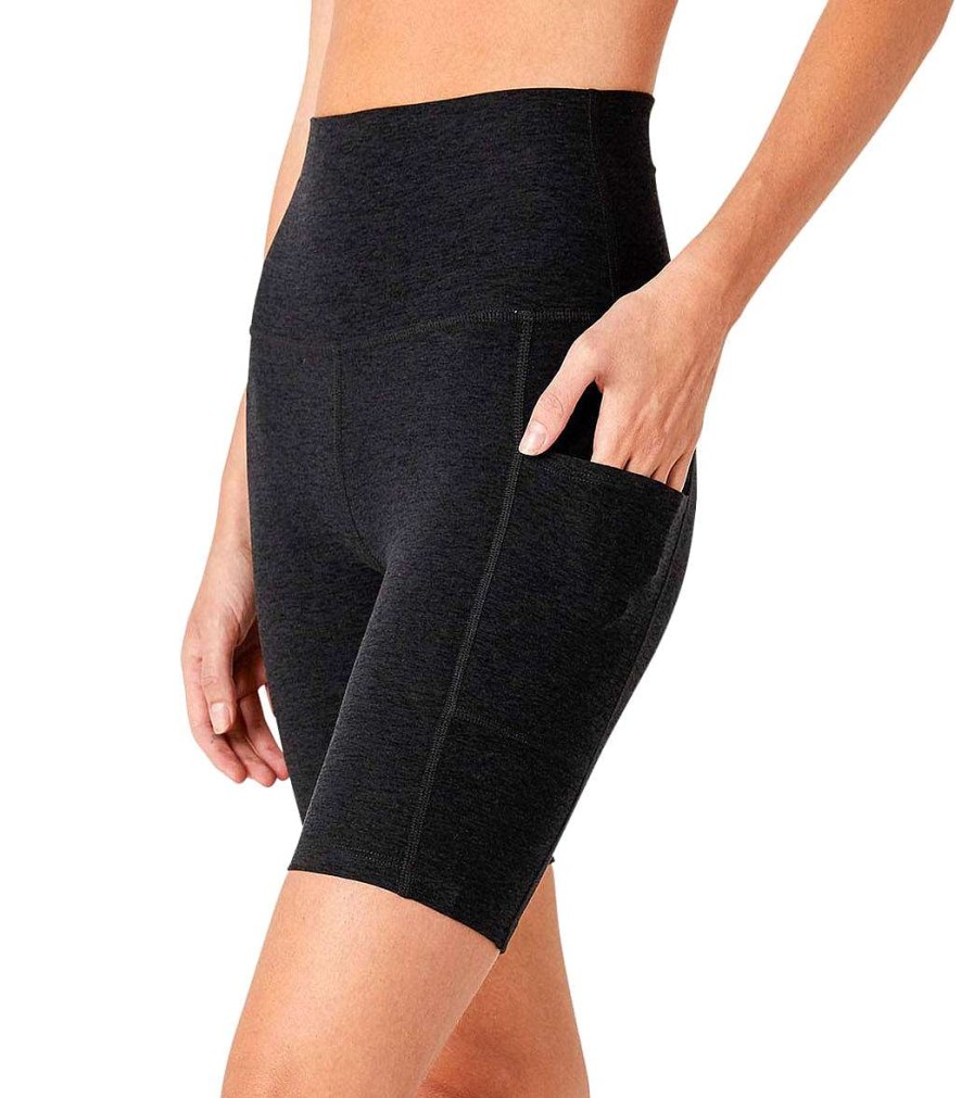 Clothing Beyond Yoga Yoga Shorts | Spacedye Team Pockets High Waisted Biker Shorts