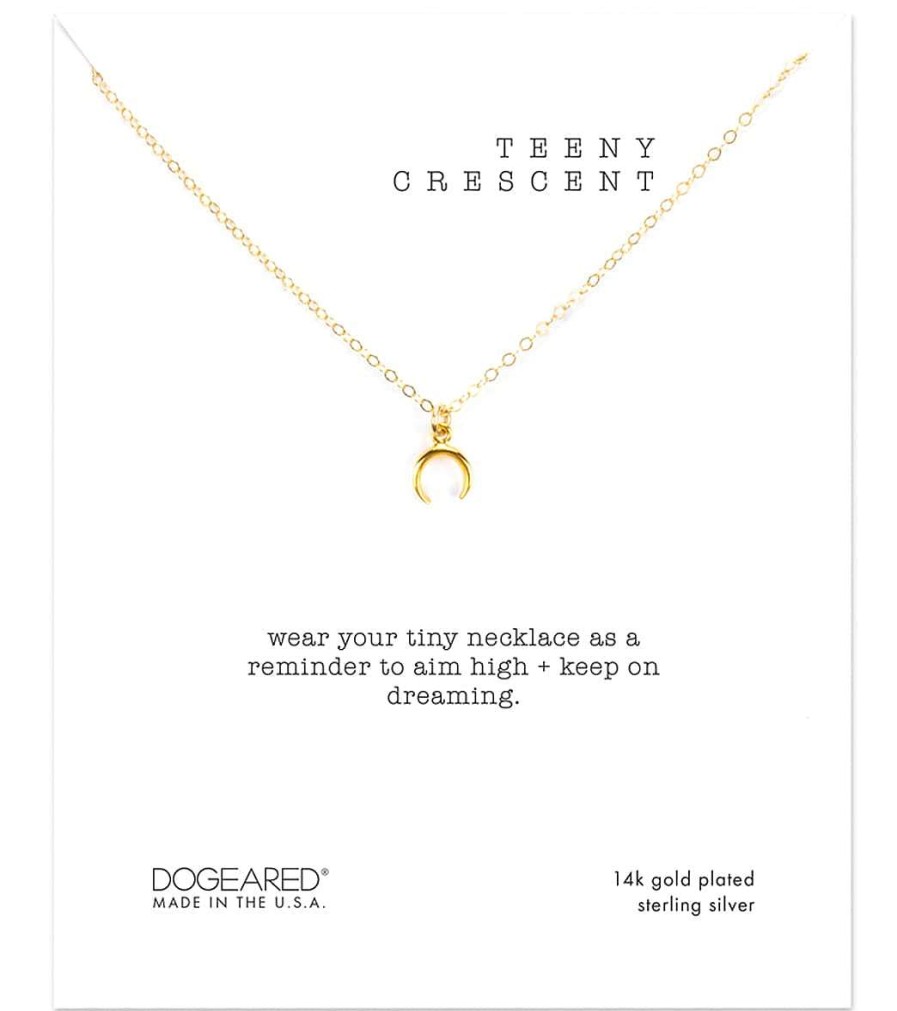 Accessories Dogeared | Teeny Crescent Necklace Gold