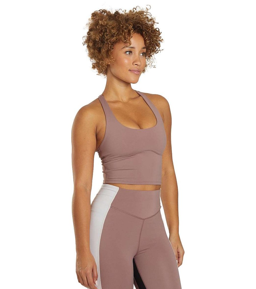 Clothing Spiritual Gangster Yoga Support Tanks | Aura Dream Tech Eco Jersey Tank Rich Mauve