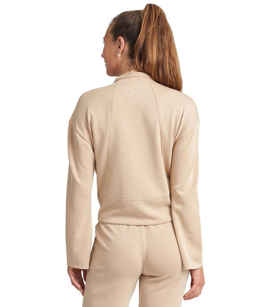 Clothing Thrive Societe Yoga Jackets & Sweatshirts | Bell Sleeve Zip Jacket Fawn