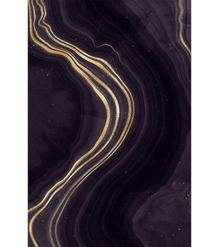 Yoga Mats & Props Tada Rugs | Agate Yoga Rug Black/Gold