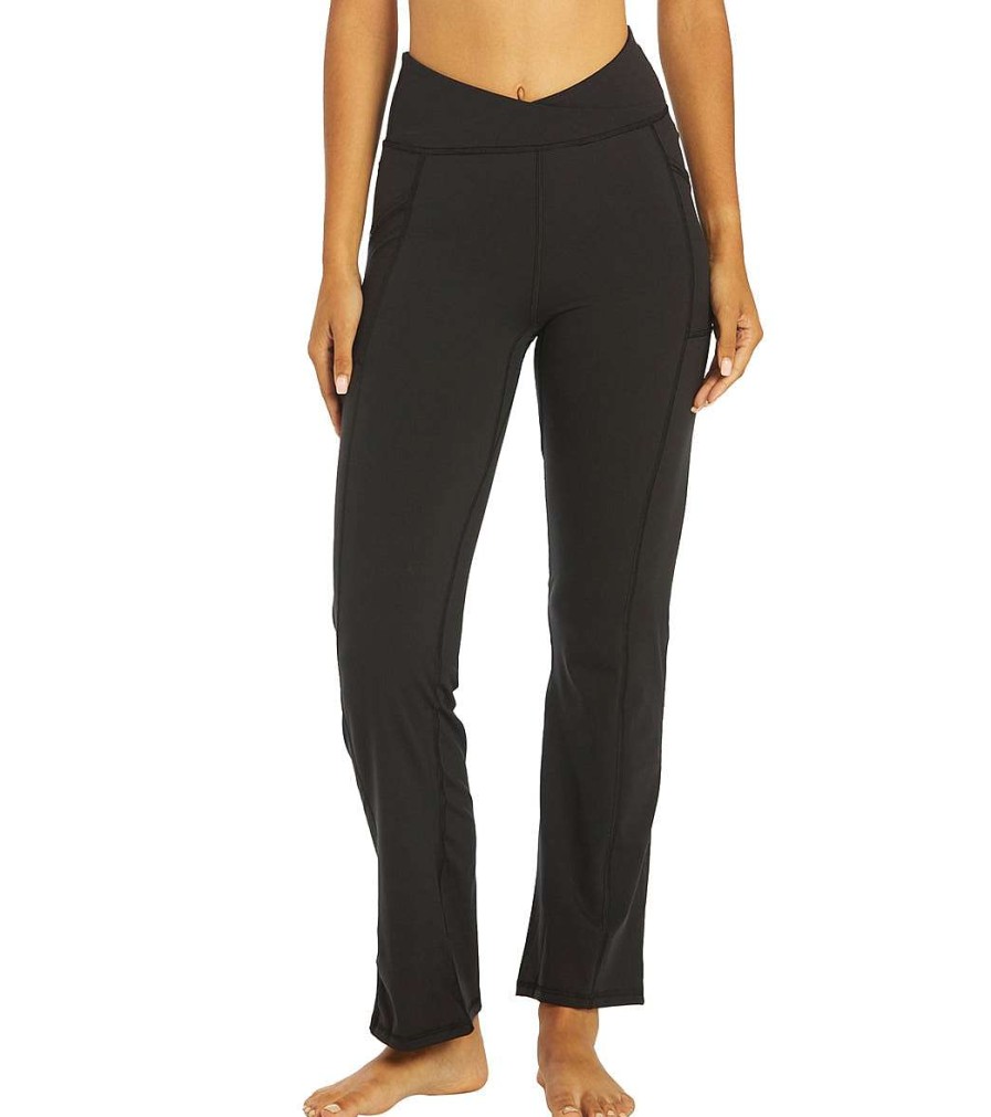 Clothing Free People Yoga Pants | Shanti Straight Leg Pants Black