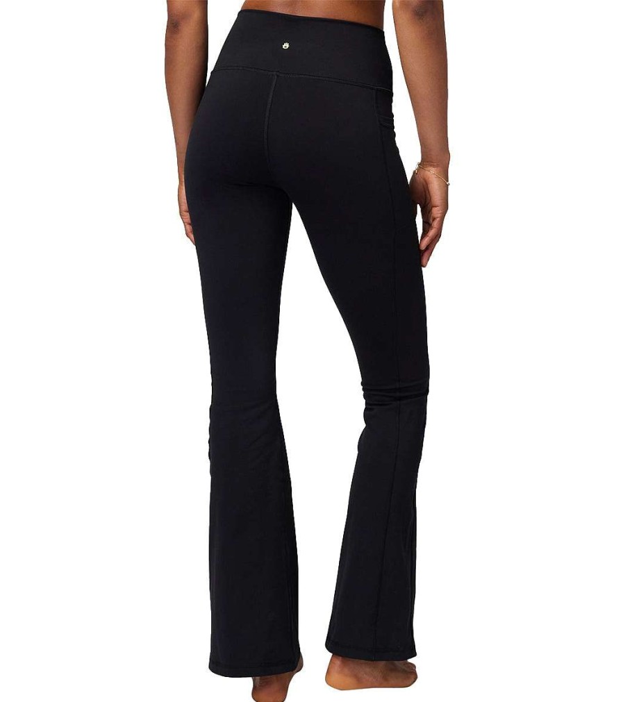 Clothing Spiritual Gangster Yoga Pants | Brooklyn Dream Tech Eco Jersey Flare Black