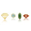 Accessories TAI Jewelry | Four Enamel Stud Collection Gold