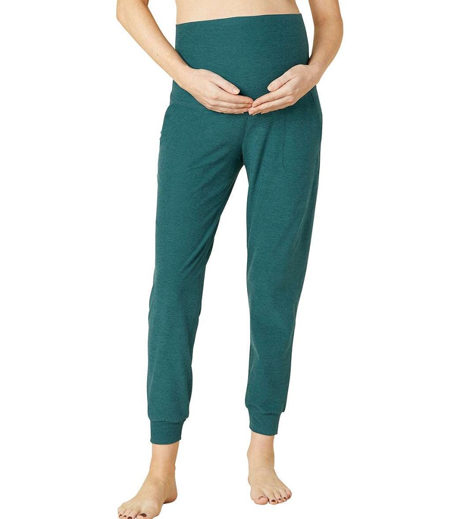 Clothing Beyond Yoga Yoga Pants | Spacedye Beyond The Bump Maternity Midi Joggers Darkest Night