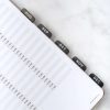 Home & Wellness Sked Planner | Monthly Tab Stickers Black