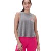 Clothing Spiritual Gangster Yoga Tops | Summer Club Crop Tank Heather Grey