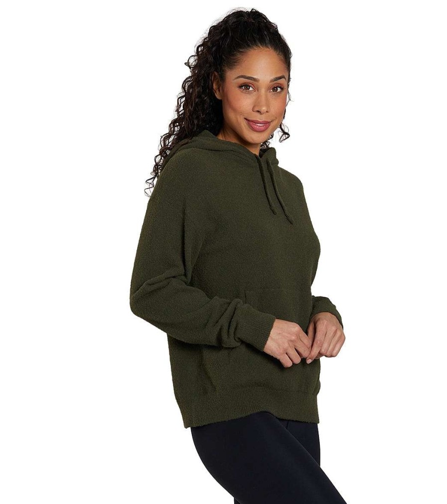 Clothing Spiritual Gangster Yoga Jackets & Sweatshirts | Relaxed Chenille Hoodie Leaf