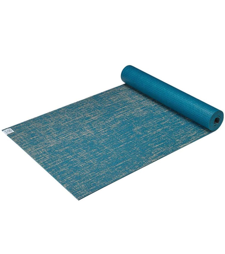 Yoga Mats & Props Gaiam | Jute Yoga Mat 68" 6Mm Thick Turquoise / Beige