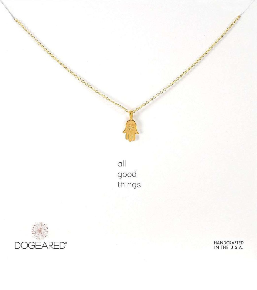 Accessories Dogeared | All Good Things Hamsa Necklace Gold Dipped