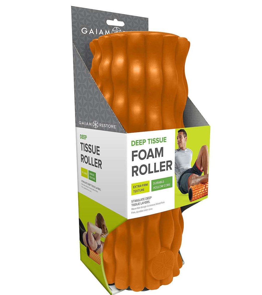 Yoga Mats & Props Gaiam | Restore Deep Tissue Foam Roller (13" X 6" Diameter) Orange