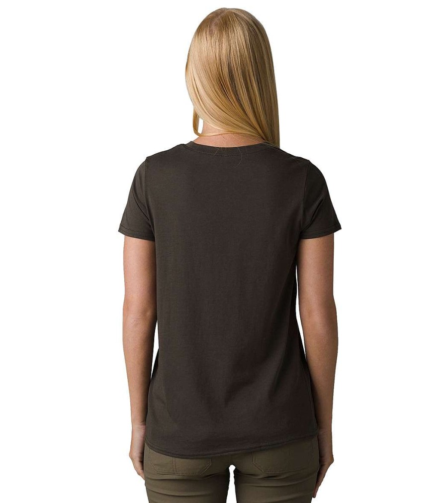 Clothing prAna Yoga Tops | Organic Graphic Short Sleeve Washed Black High Spirits