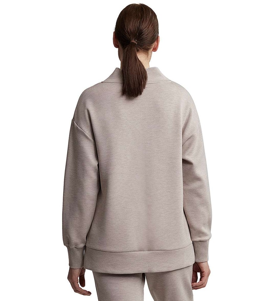 Clothing Varley Yoga Jackets & Sweatshirts | Modena Longline Sweat Taupe Marl