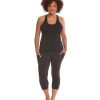 Clothing Hard Tail Yoga Support Tanks | Plus Size U Scoop Yoga Tank Top Black