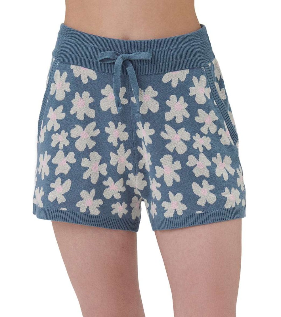 Clothing Spiritual Gangster Yoga Shorts | Floral Jacquard Relaxed Short Coastal Floral