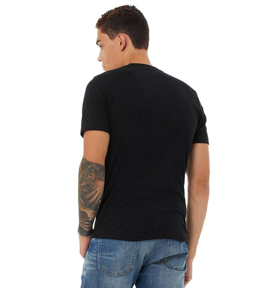 Clothing Bella + Canvas Men'S Yoga Shirts | Triblend Crew Tee Solid Black Triblend