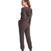 Clothing Thrive Societe Yoga Leotards & Jumpsuits | Hooded Suprlice Jumpsuit Fudge