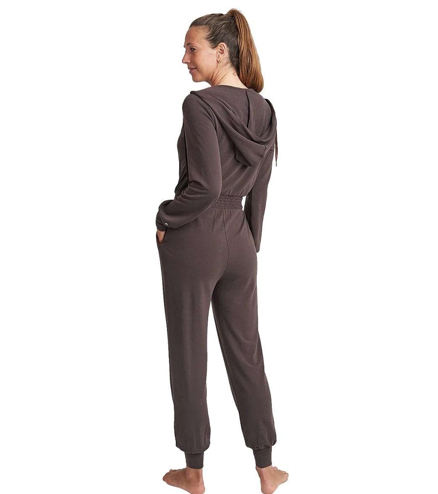 Clothing Thrive Societe Yoga Leotards & Jumpsuits | Hooded Suprlice Jumpsuit Fudge