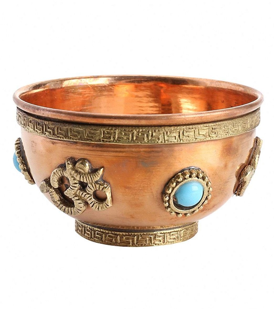 Accessories Shamans Market | Copper Om Offering Bowl