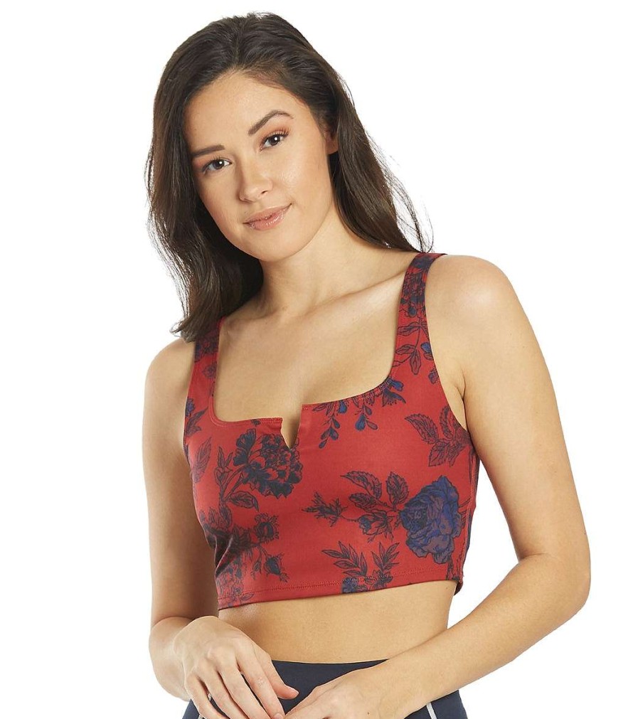 Clothing Free People Yoga Sports Bras | Ashford Lose Control Bra Burgundy Combo