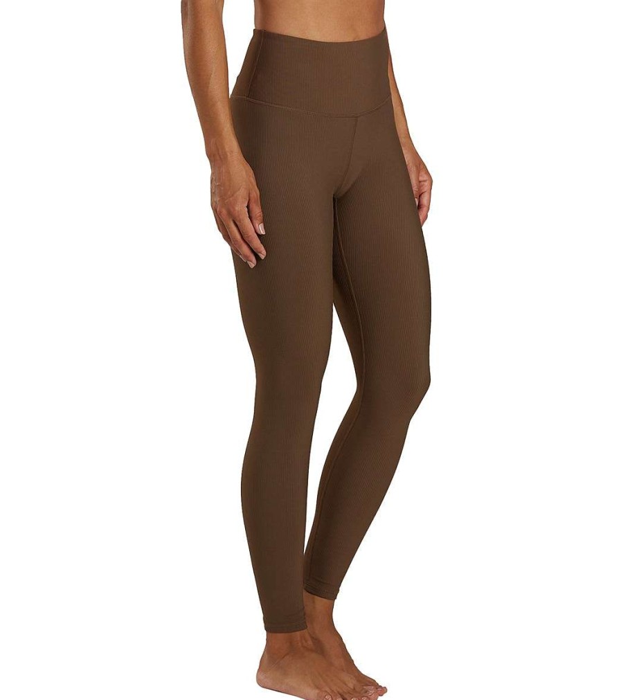 Clothing Varley Yoga Leggings | Let'S Move Rib High Legging 25 Smoked Paprika