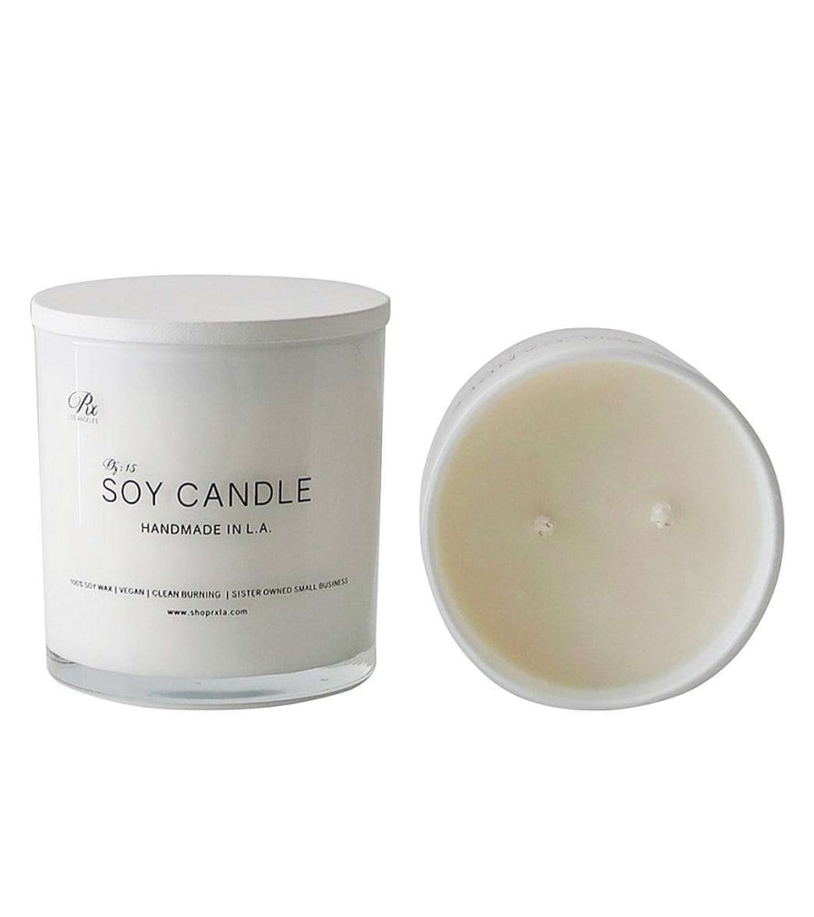 Home & Wellness RXLA | Bora Bora Soy Candle, 15 Oz White