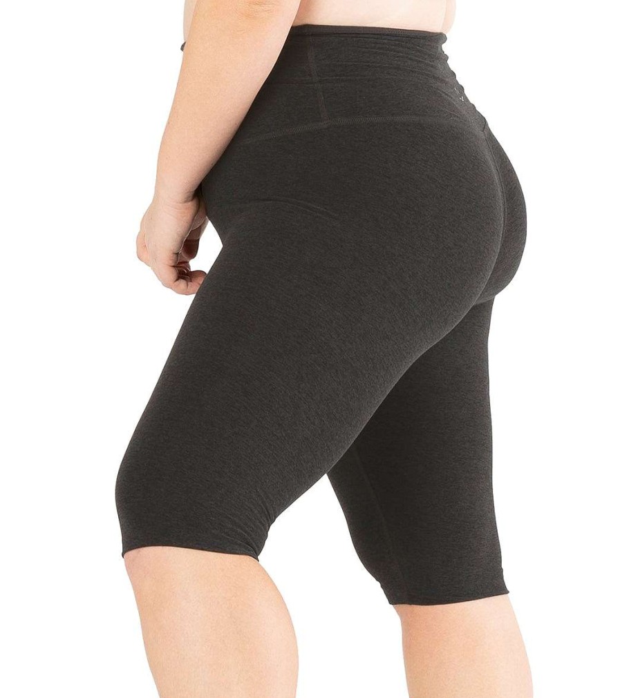 Clothing Beyond Yoga Yoga Leggings | Plus Spacedye High Waisted Pedal Pusher Darkest Night