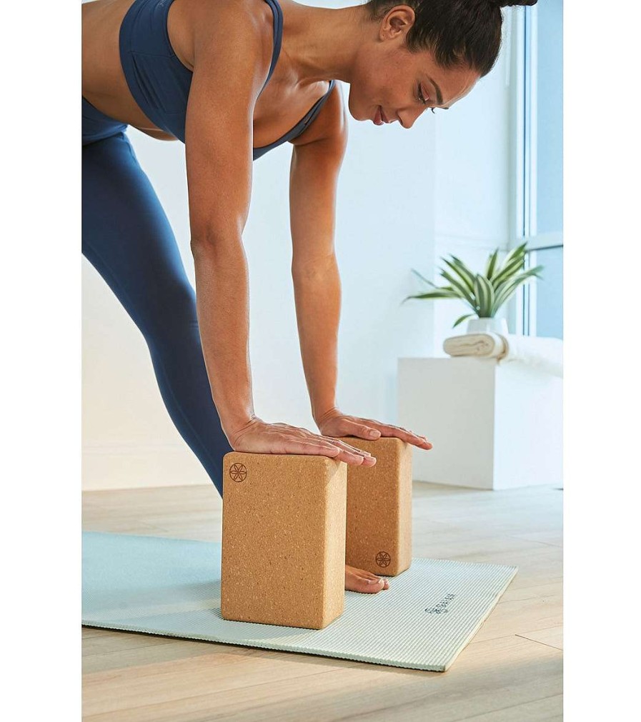 Yoga Mats & Props Gaiam | Natural Cork Yoga Block Standard 4 Inch