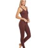 Clothing Everyday Yoga Yoga Leotards & Jumpsuits | Radiant Cheetah Strappy Back Long Leotard 28" Burgundy Cheetah