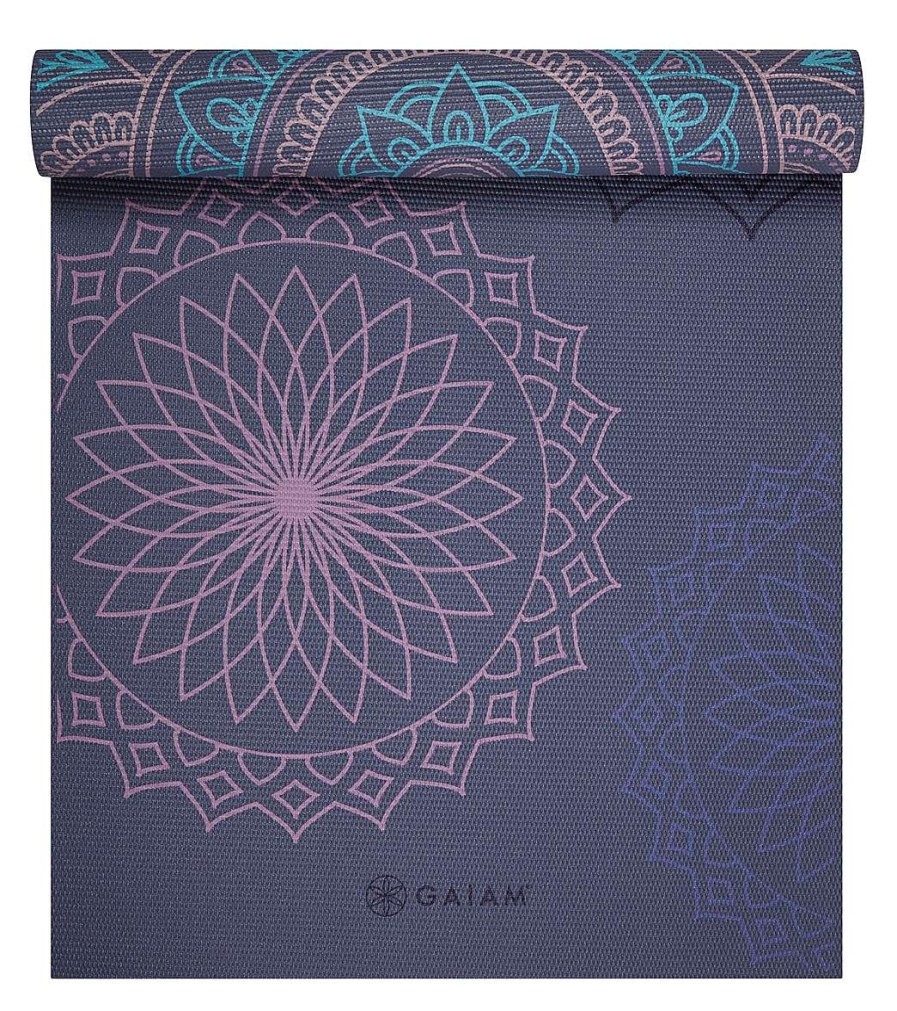 Yoga Mats & Props Gaiam | 6Mm Premium Reversible Yoga Mat Purple Illusion