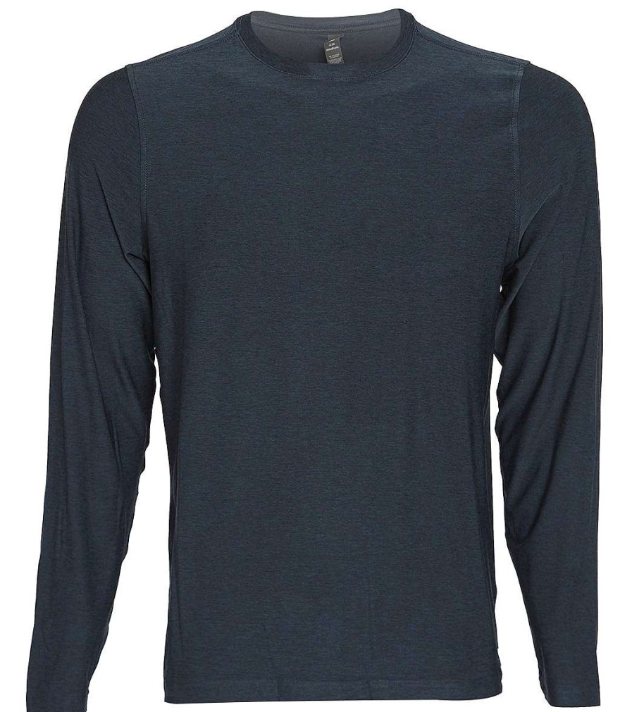 Clothing Vuori Men'S Yoga Shirts | Men'S Strato Tech Yoga Long Sleeve Heather Grey