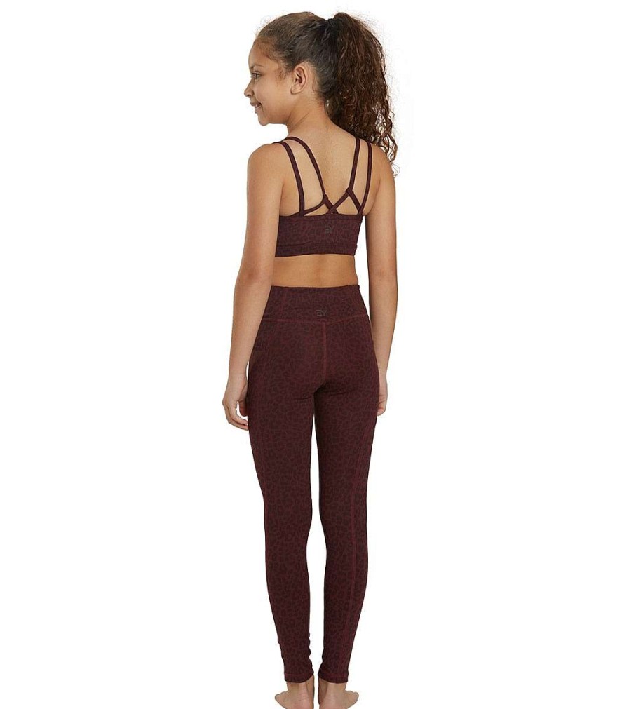 Clothing Everyday Yoga Yoga Leggings | Girl Uphold Cheetah High Waisted Leggings With Pockets Burgundy Cheetah