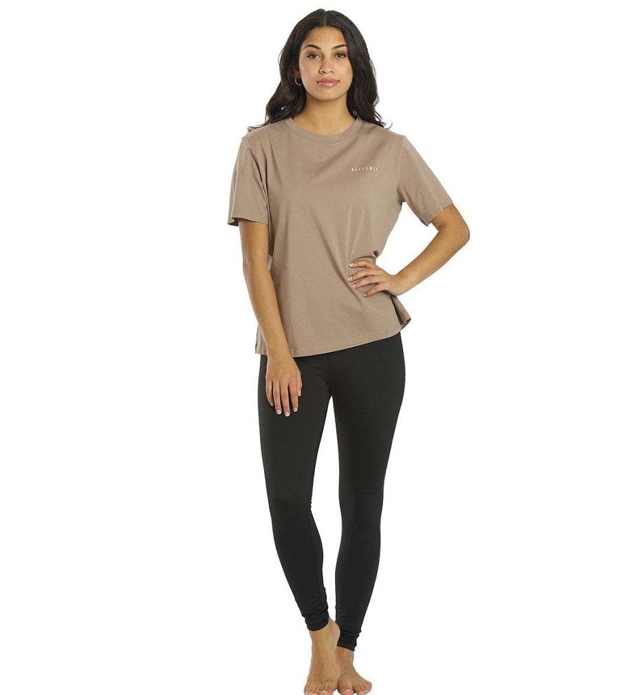 Clothing All Fenix Yoga Tops | Liv Boyfriend Tee Latte