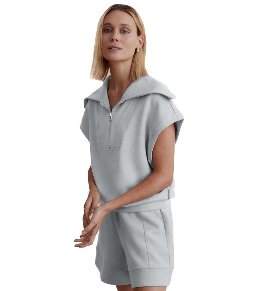 Clothing Varley Yoga Tops | Dexter Half Zip Sweat