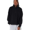 Clothing Bella + Canvas Men'S Yoga Jackets & Hoodies | 1/2 Zip Sweatshirt Black