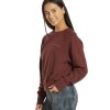 Clothing Spiritual Gangster Yoga Jackets & Sweatshirts | Be The Light Bridget Raglan Pullover Red Berry