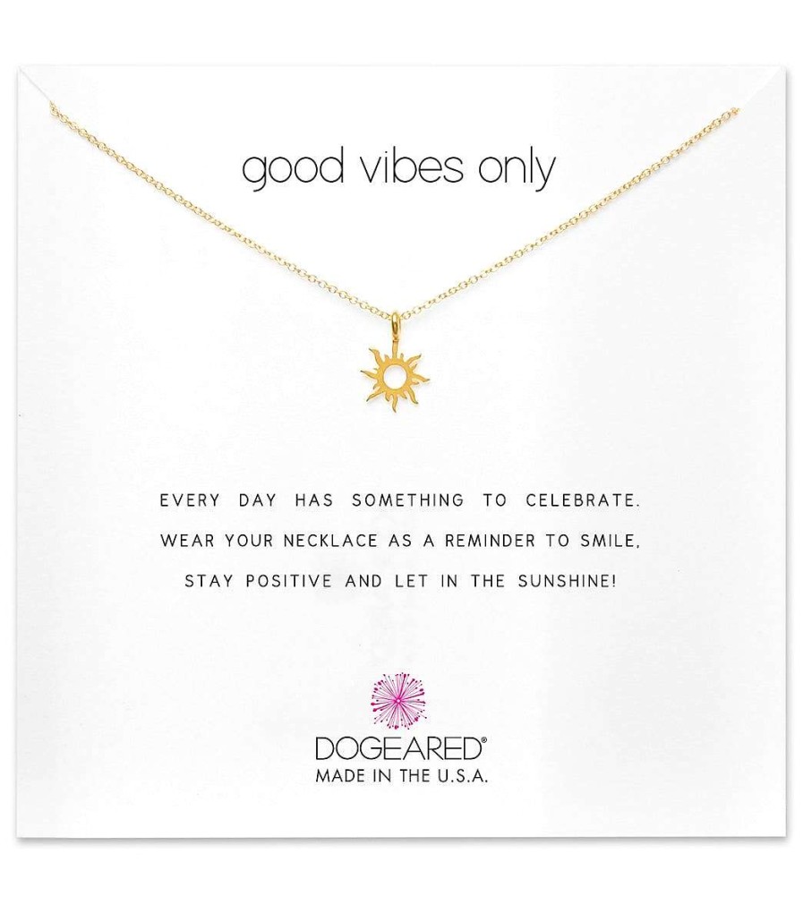 Accessories Dogeared | Good Vibes Only Radiant Sun Necklace Gold