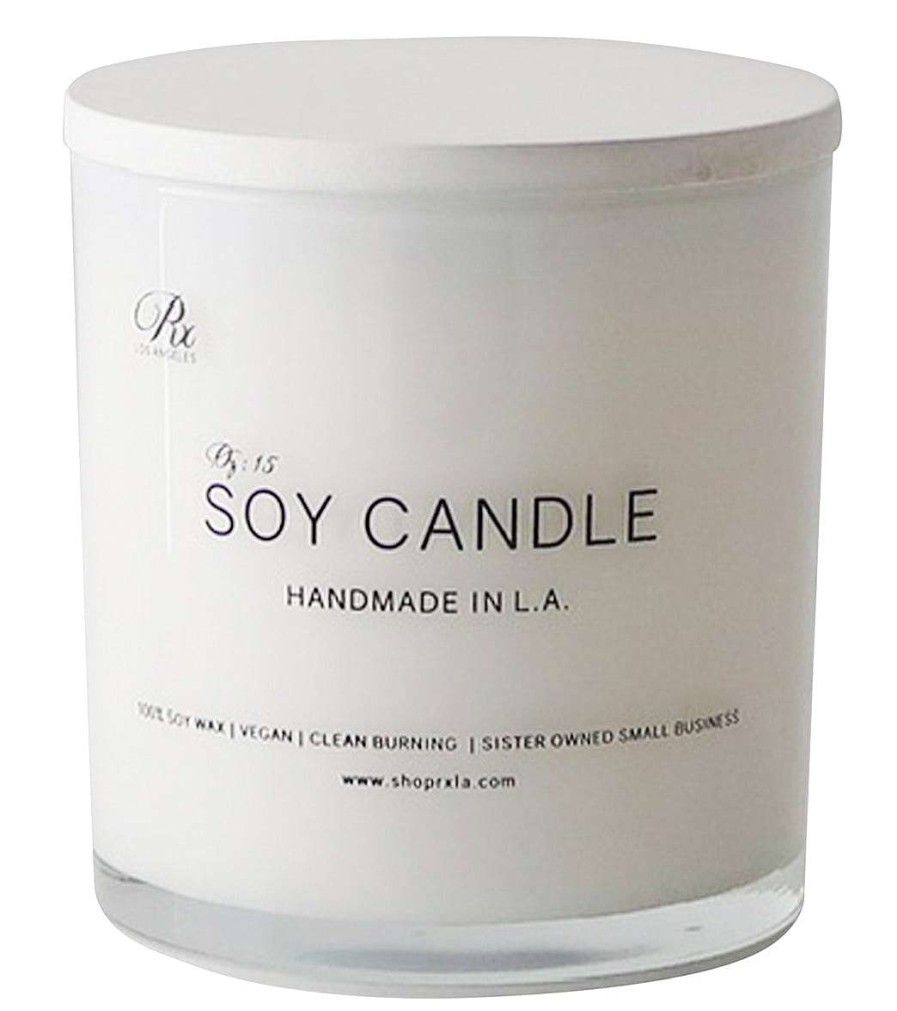 Home & Wellness RXLA | South Hampton Soy Candle, 15 Oz White