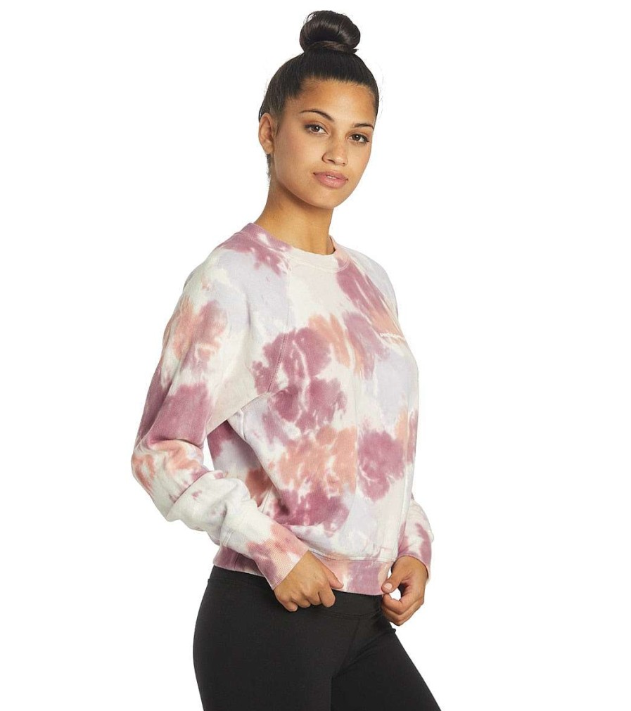 Clothing Spiritual Gangster Yoga Jackets & Sweatshirts | Bridget Raglan Pullover Dust Storm Tie Dye