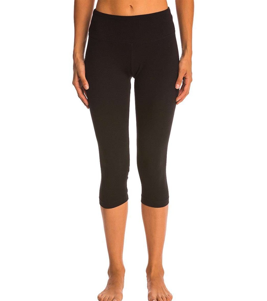 Clothing Marika Yoga Leggings | Carrie Butt Booster Cotton Yoga Capris Black