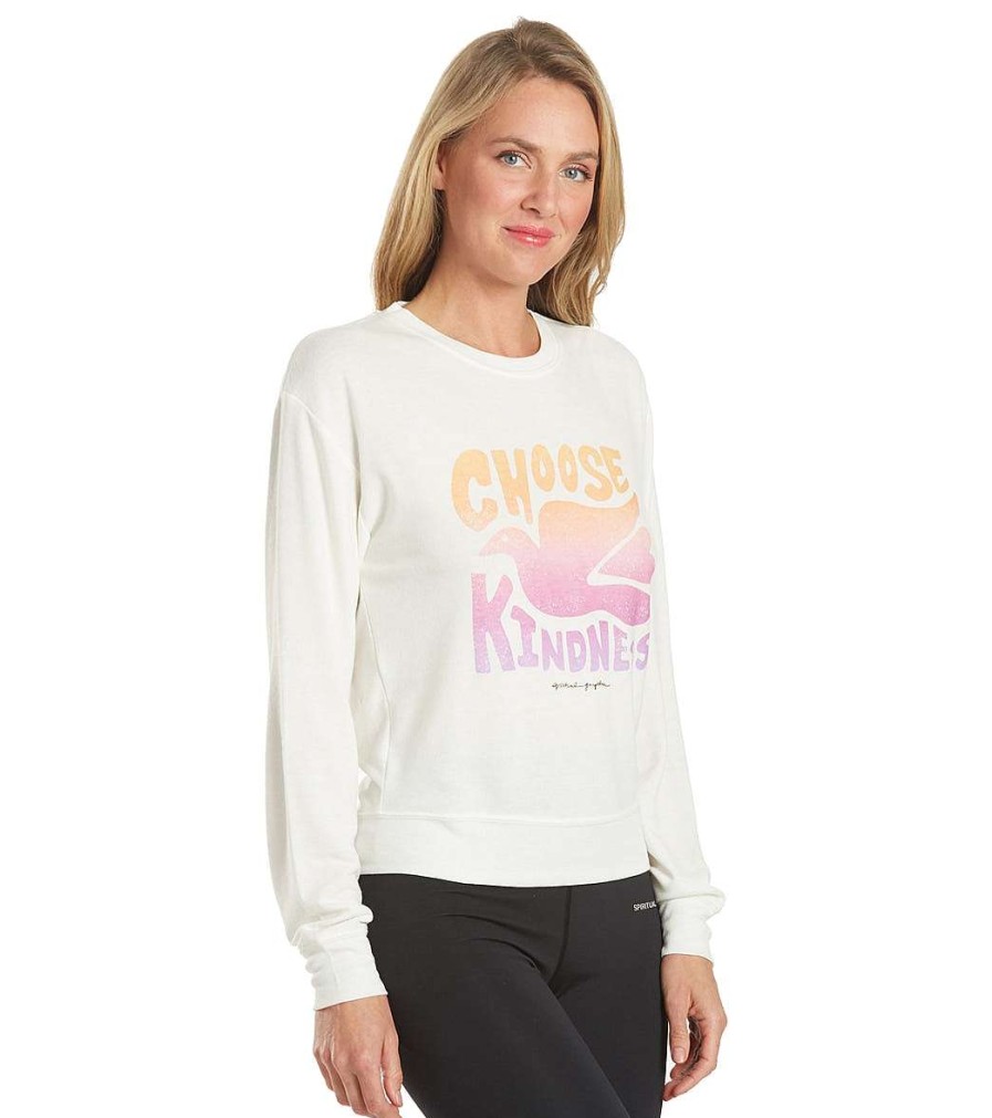 Clothing Spiritual Gangster Yoga Jackets & Sweatshirts | Kindness Crew Neck Savasana Stone