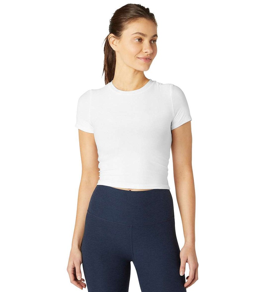 Clothing Beyond Yoga Yoga Tops | Featherweight Peekaboo Cropped Tee