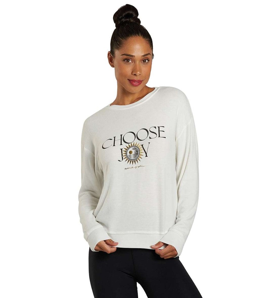 Clothing Spiritual Gangster Yoga Jackets & Sweatshirts | Choose Joy Savasana Sweater Stone