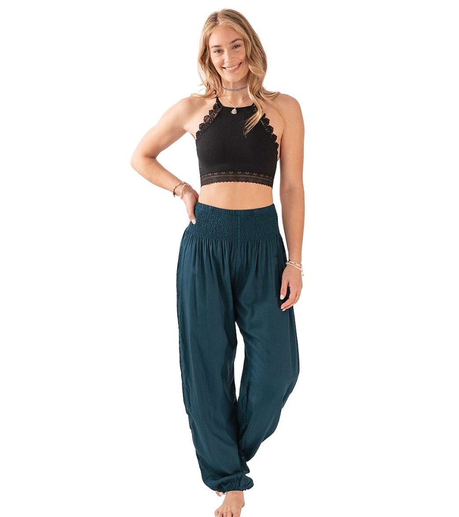 Clothing Lotus and Luna Yoga Pants | Harem Pants Deep Teal