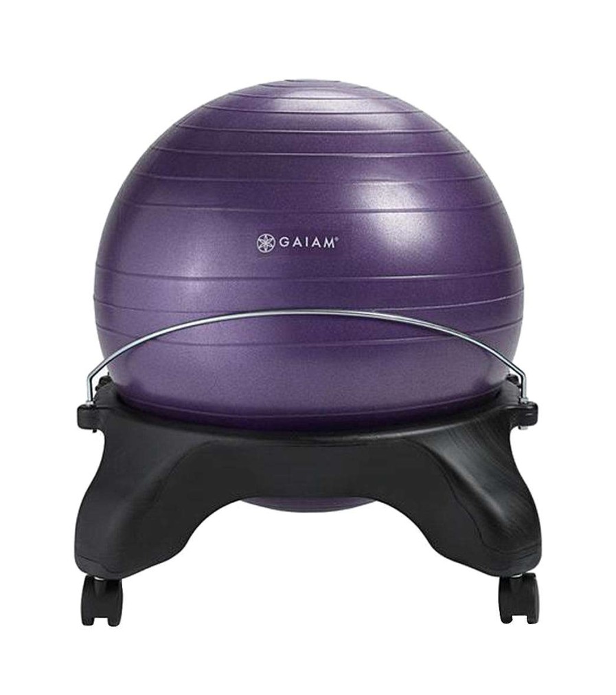 Yoga Mats & Props Gaiam | Backless Balance Ball Chair Purple