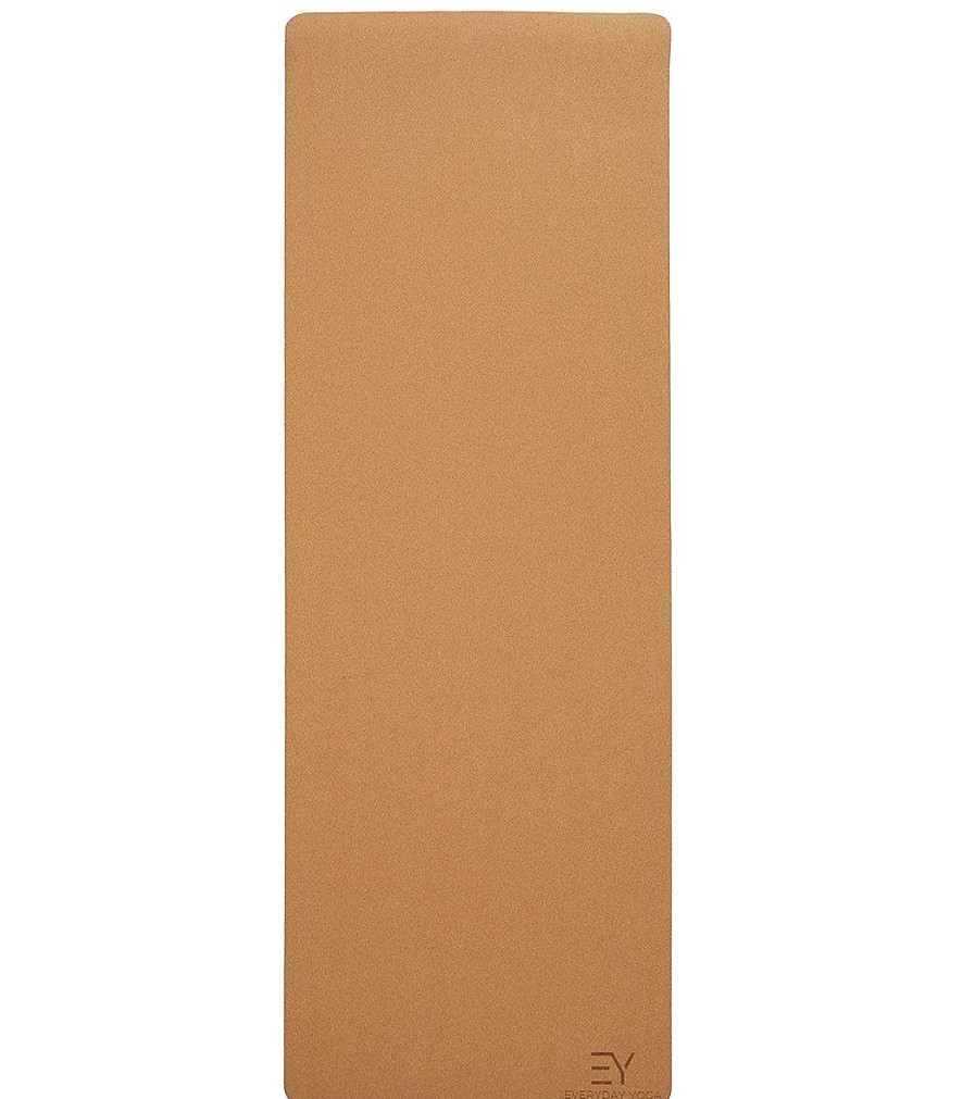 Yoga Mats & Props Everyday Yoga | Cork Yoga Mat 72 X 26 Inch 5Mm Natural Cork With Rubber