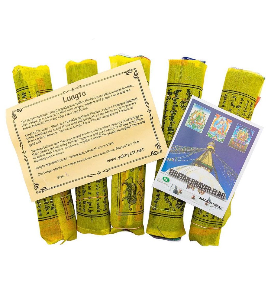 Meditation Yak & Yeti | Pack Of 5 Prayer Flags Large