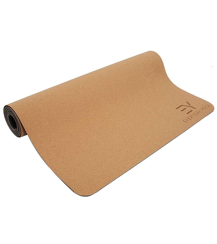 Yoga Mats & Props Everyday Yoga | Cork Yoga Mat 72 X 26 Inch 5Mm Natural Cork With Rubber