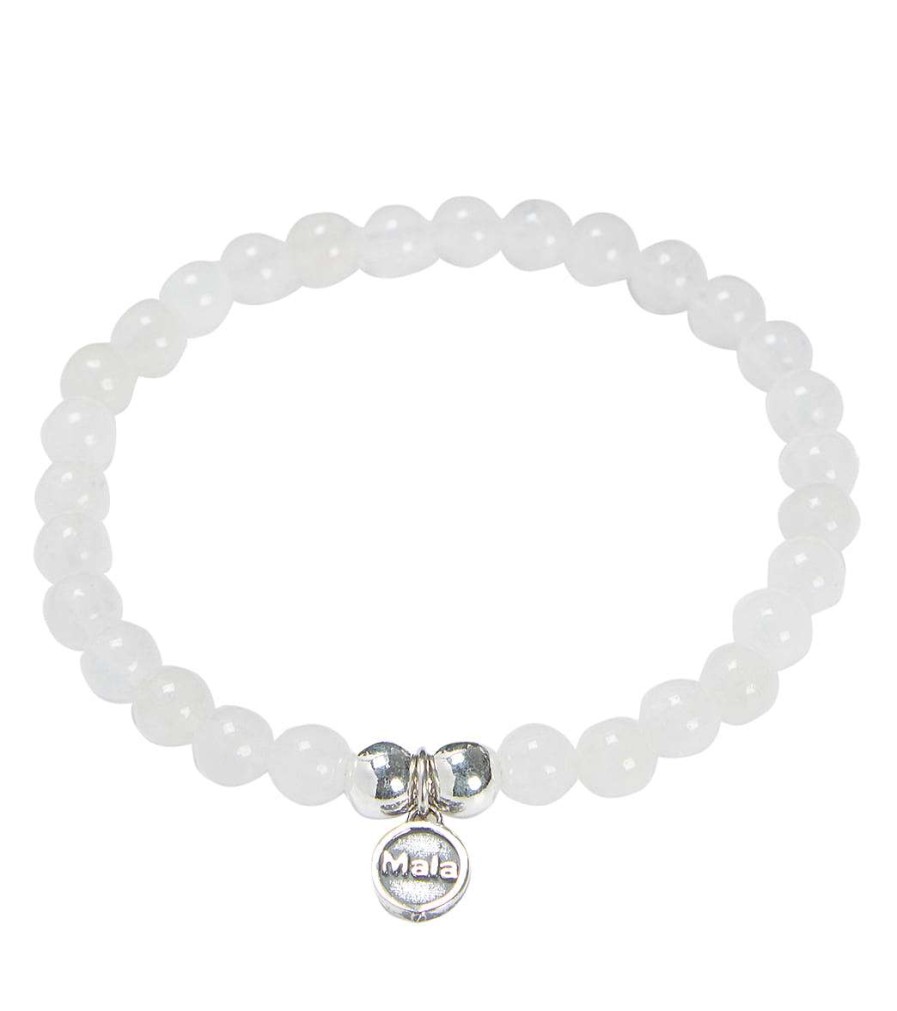 Accessories Mala Collective | Begin Again Bracelet White Jade, Silver